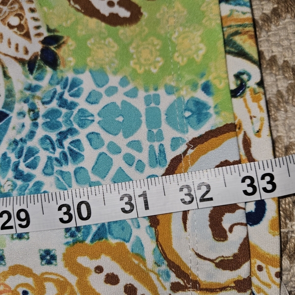 Chico's Size 3 Extra Large XL Palazzo Pants Multicolor Art To Wear Wide Leg - Picture 13 of 15